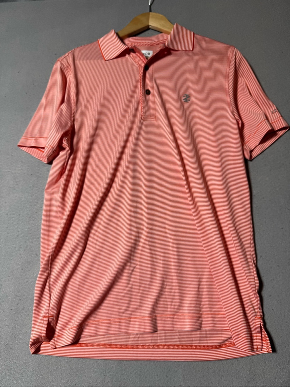 NWOT Izod Golf Men's Coral-Striped Polo Size S